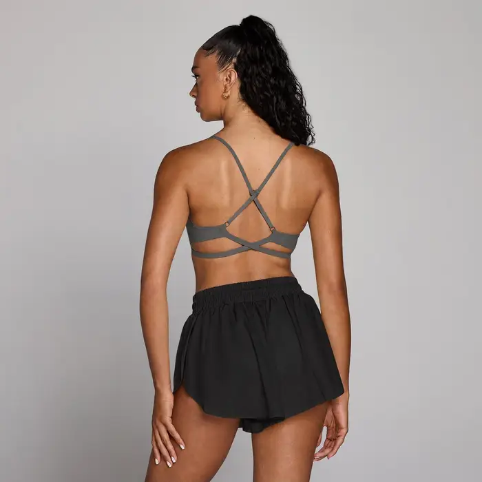 MyProtein Reggiseno sportivo MP donna Tempo con schiena a bretelle regolabili - Grigio scuro