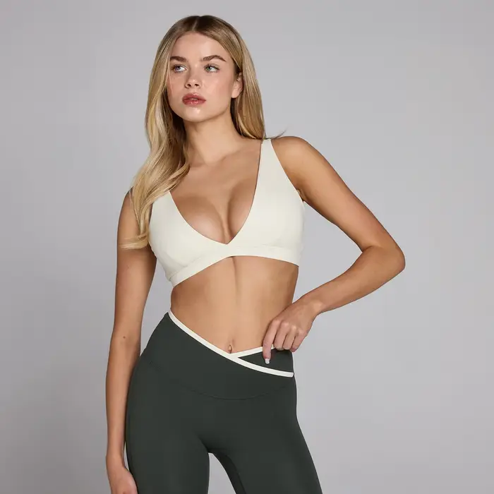 Reggiseno sportivo MP Tempo a triangolo donna - Avorio - XXL Bianco