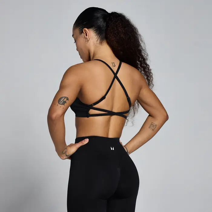 MyProtein Reggiseno sportivo senza cuciture MP Lift donna con spalline - Nero