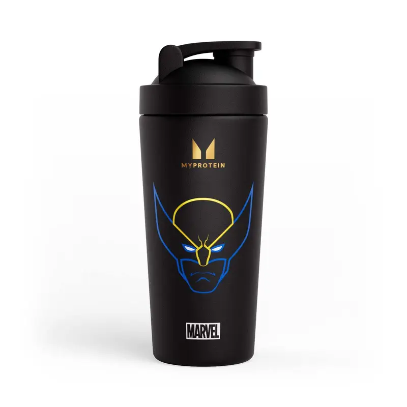 MyProtein Shaker in metallo riciclato Wolverine - Nero