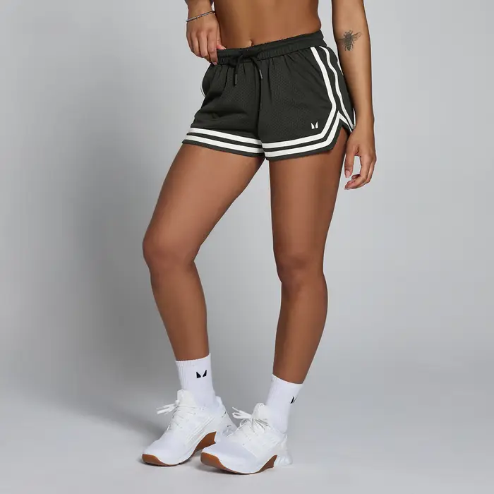 MyProtein Pantaloncini MP donna Lift a rete a contrasto - Nero slavato