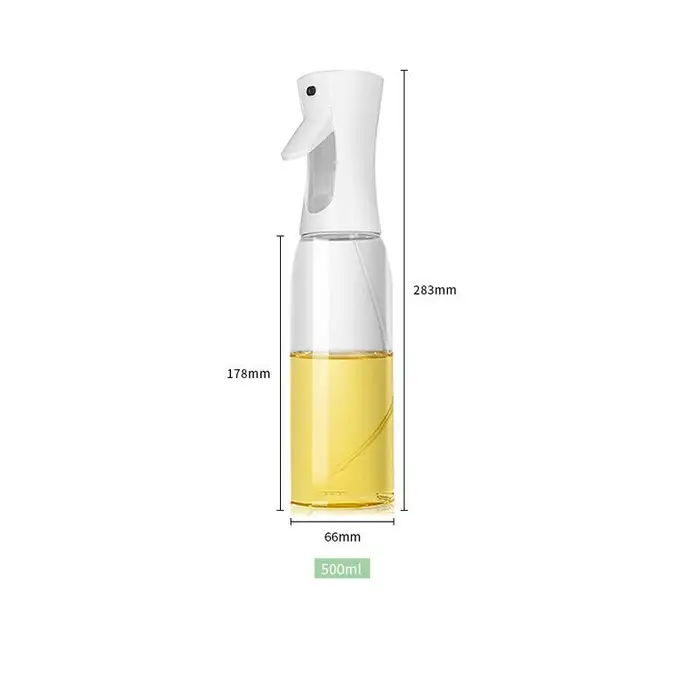 MYVIT Flacone spray per olio Cucina Barbecue domestico Olio d oliva Olio commestibile Spray Pot Spray Olio spray Artefatto 500ML bianco