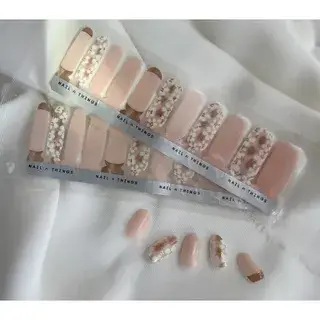 ND20 Orange Bloom Cascade Self-Adhesive Design Nail Polish Wraps 1 set
