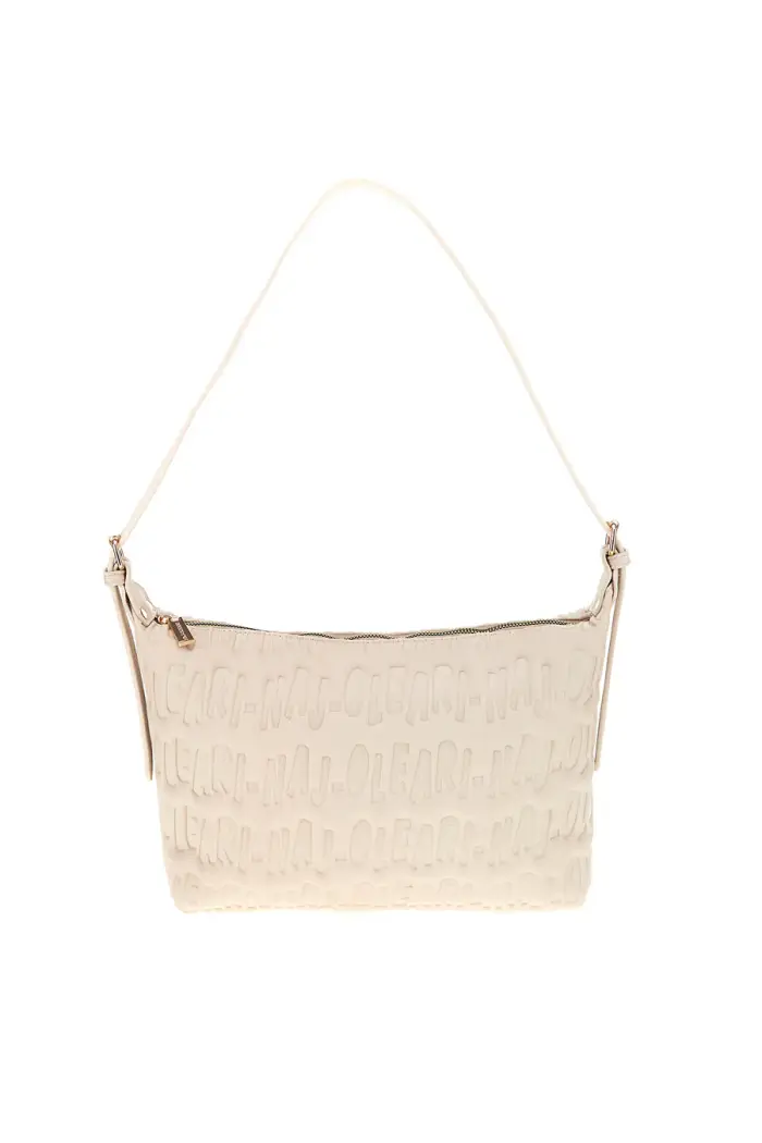 Borsa a spalla panna con logo in rilievo Naj-oleari 61996/SOFY2 [PANNA]