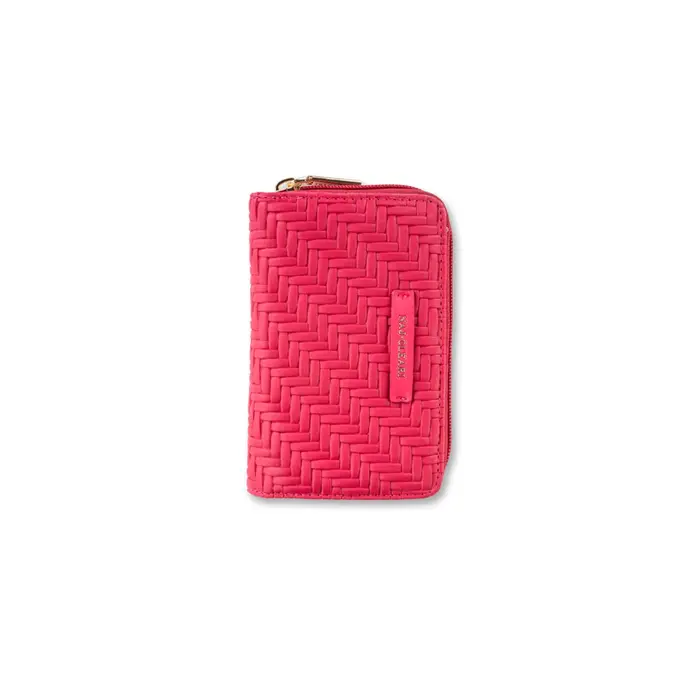 NAJ OLEARI Portafoglio fucsia da donna con lavorazione effetto intrecciato UNICA