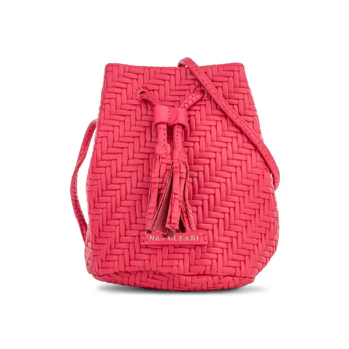 NAJ OLEARI Secchiello da donna fucsia con effetto intrecciato UNICA