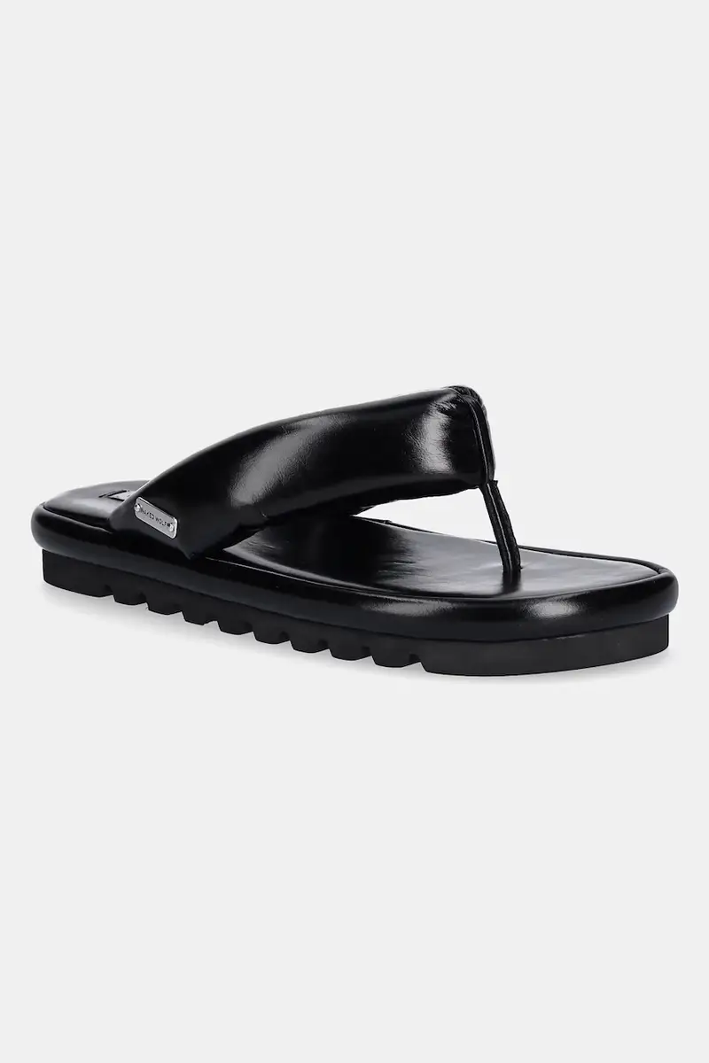 Naked Wolfe infradito in pelle Hilary donna colore nero Hilary Black Leather