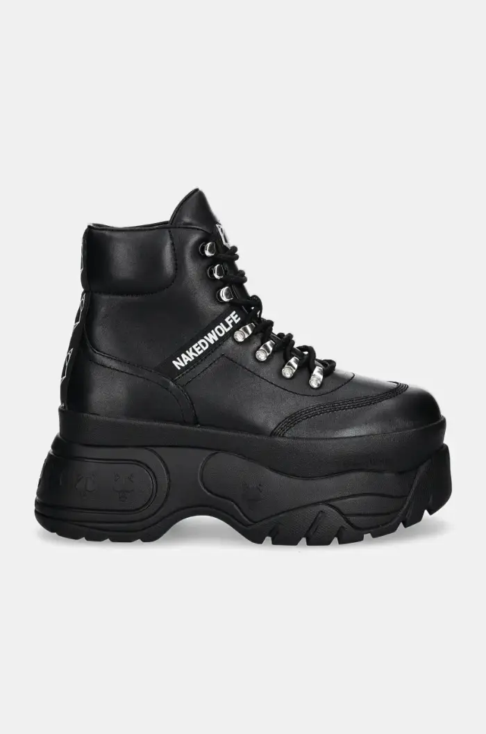 Naked Wolfe scarpe in pelle Spike Nero
