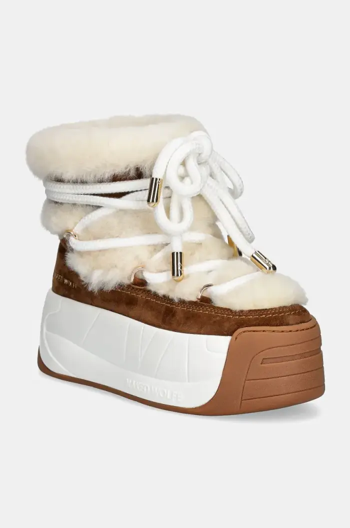 Naked Wolfe stivali da neve Darling Marrone