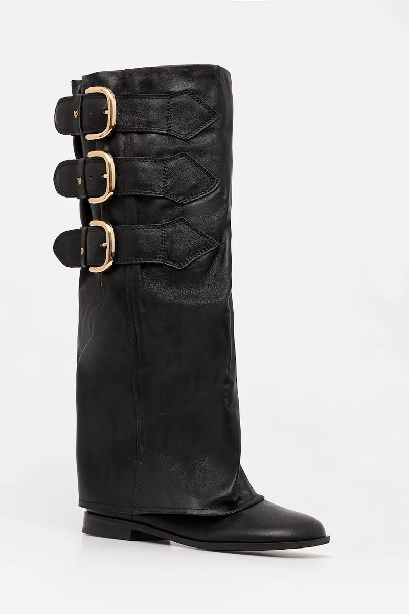 Naked Wolfe stivali in pelle Anchor donna colore nero Anchor Black Leather