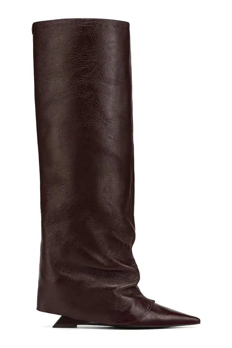 Naked Wolfe stivali in pelle Stated donna colore granata Stated.Burgundy