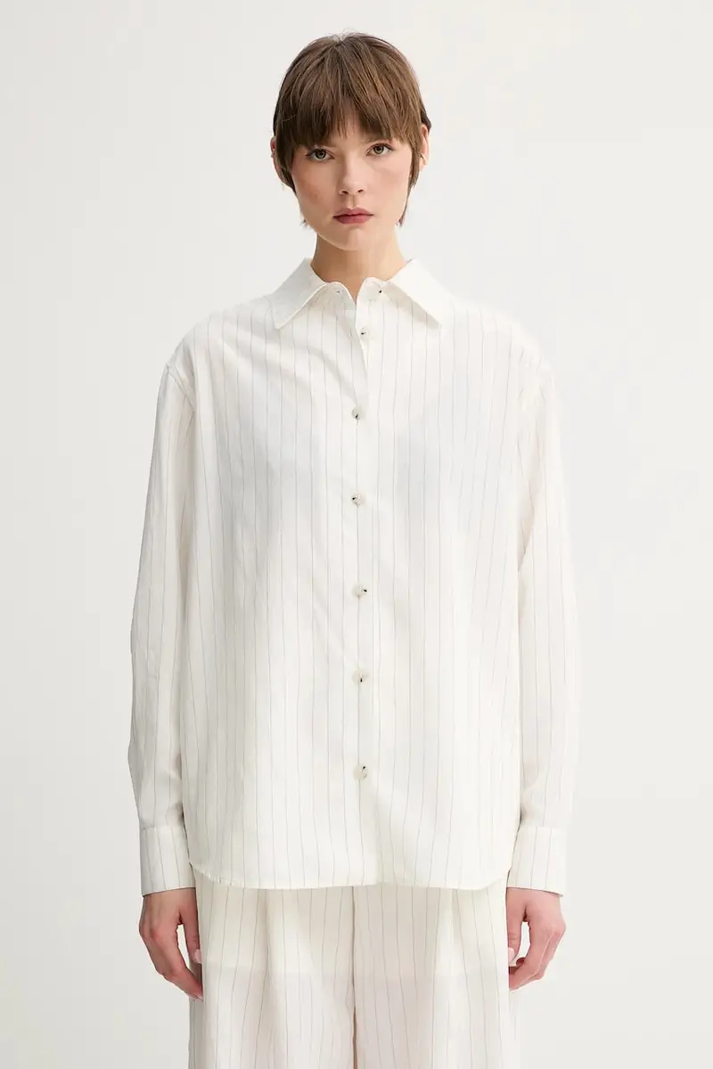 Nanushka camicia FRYDA donna colore beige NW25SSTP26400