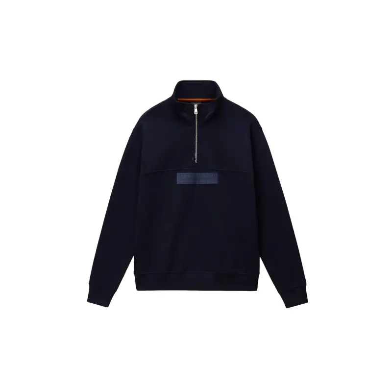 Napapijri Felpa 1/2 zip in French Terry Box Logo