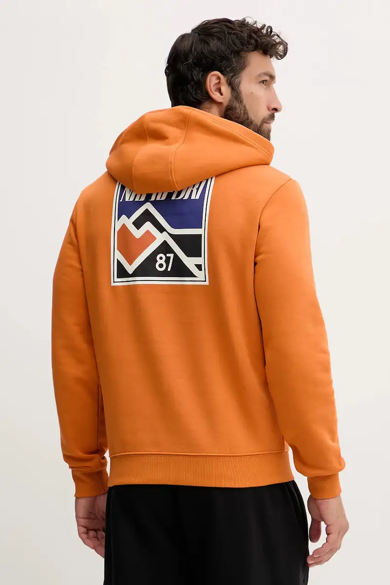 Napapijri felpa B-Guide uomo colore arancione con cappuccio NP0A88V4A681