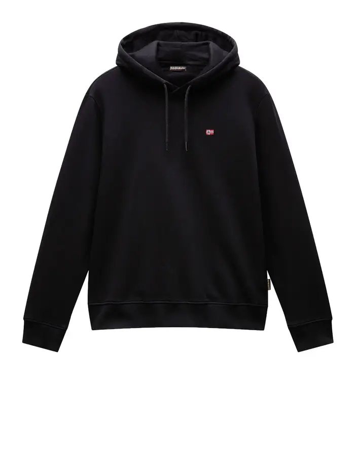 felpa cappuccio napapijri balis da uomo - nero