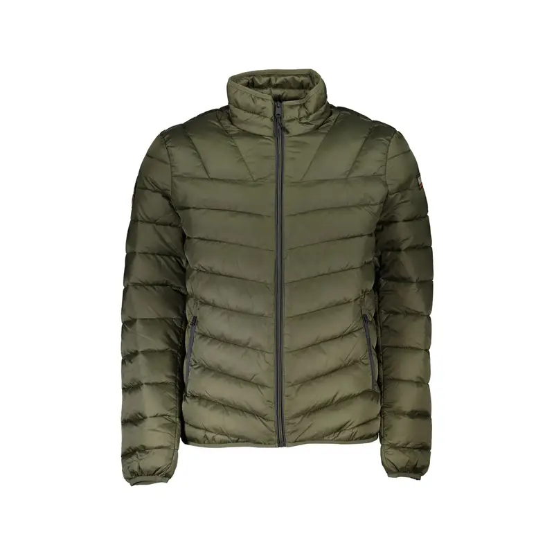 Napapijri Giubbotto Uomo Verde con Cappuccio e Tasche