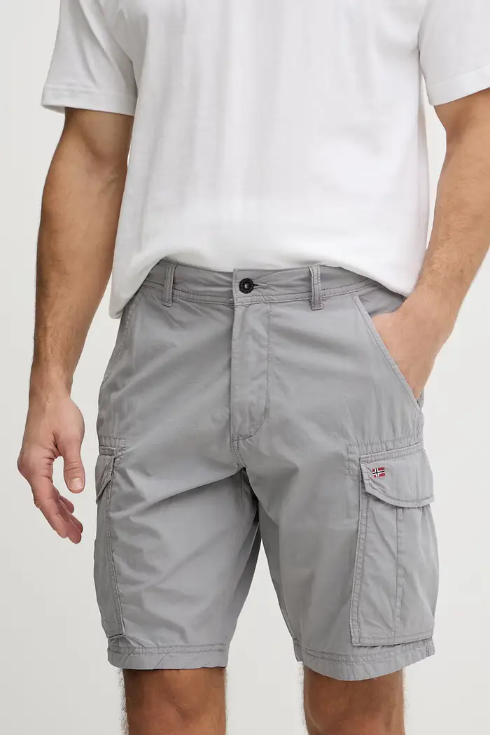 Napapijri pantaloncini da uomo in cotone Noto 2 0 Grigio