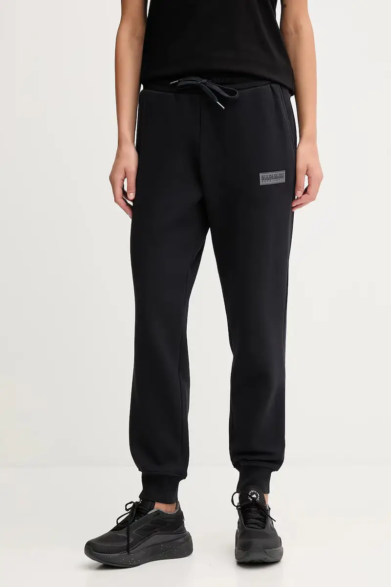 Napapijri pantaloni tuta Box donna colore nero NP0A4HZ60411