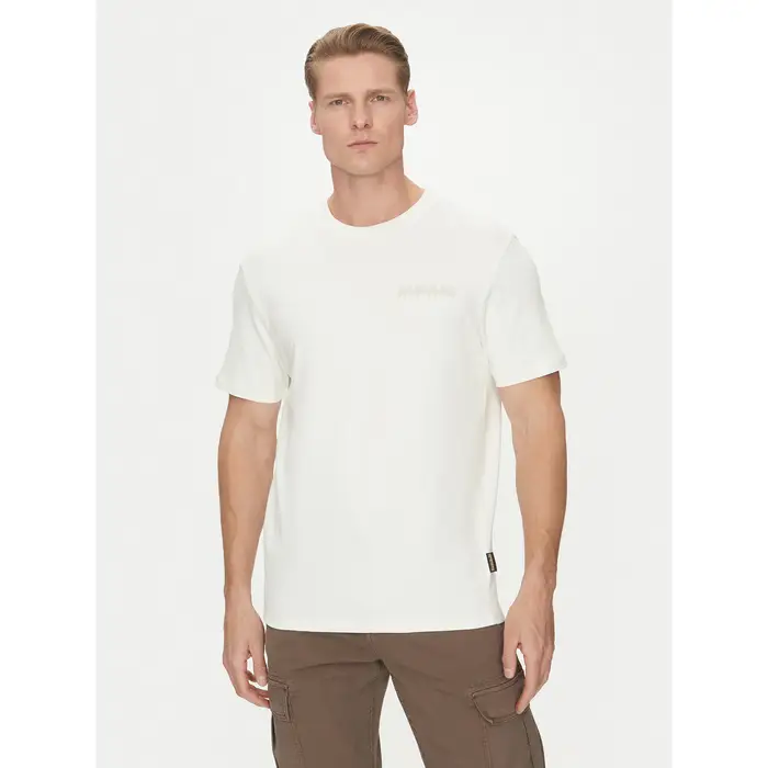 Napapijri T-shirt S-Vanni NP0A4IED Bianco Regular Fit