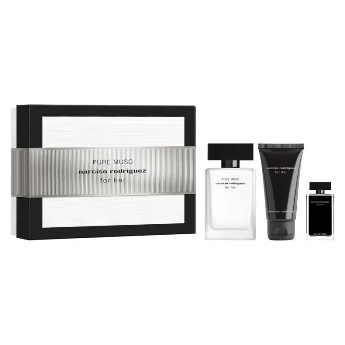 Narciso rodriguez Set For Her Pure Musc Eau de Parfum 50ml con Lozione Corpo 50ml e Miniatura For Her Edt 7,5ml