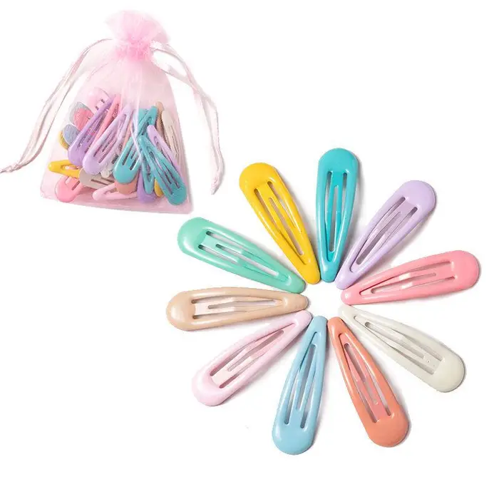 10/20/30/40 nuove ragazze carino colorato Waterdrop forma forcine dolce clip di capelli bambini Barrettes scorrevole clip accessori per capelli moda 10