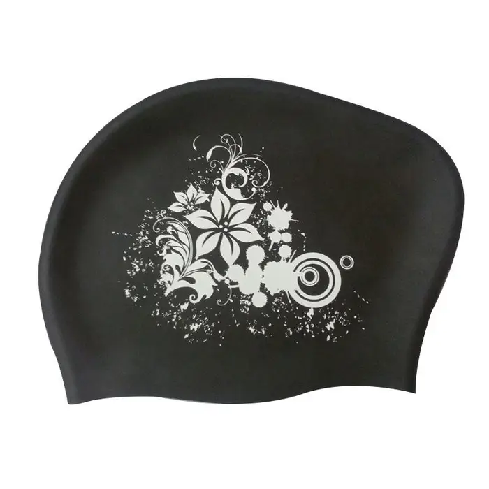 Cuffia da nuoto in silicone per capelli lunghi Cuffia da nuoto impermeabile da donna Cuffia da sub per bambini Garras Natacion Casquette nero
