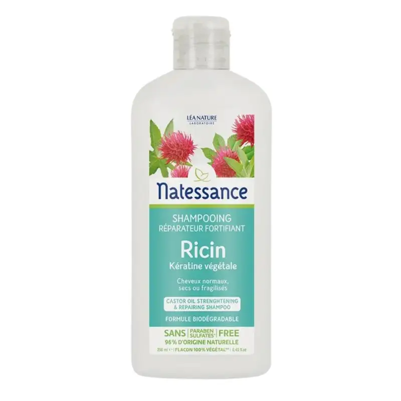Natessance Shampoo Riparatore Fortificante E Keratina Vegetale Capelli Normali Secchi O Fragili 250 ml