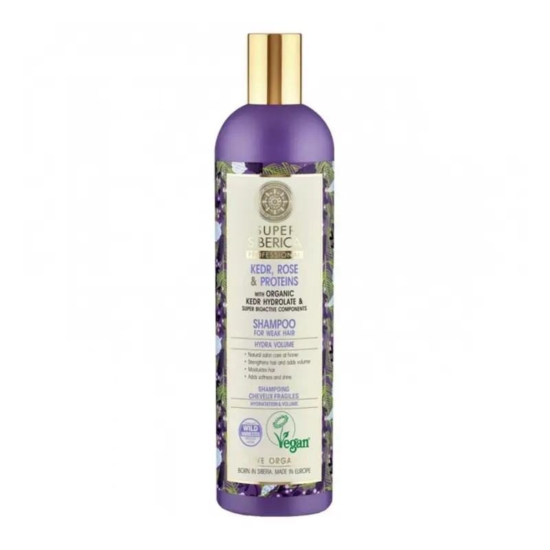 Natura siberica Pino Rosa e Proteine Shampoo Professionale per Capelli Deboli 400ml