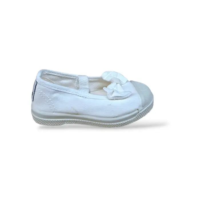 Natural World Ballerine bambina salon lazo Bianco