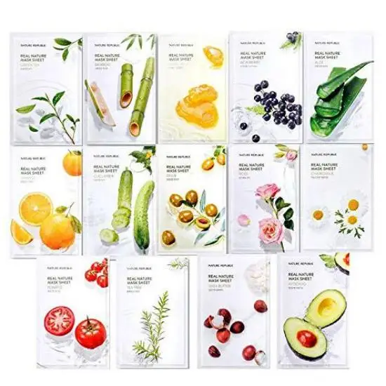 Maschera in Tessuto Real Nature (Confezione casuale da 10 pezzi) (3 Opzioni) #1SET