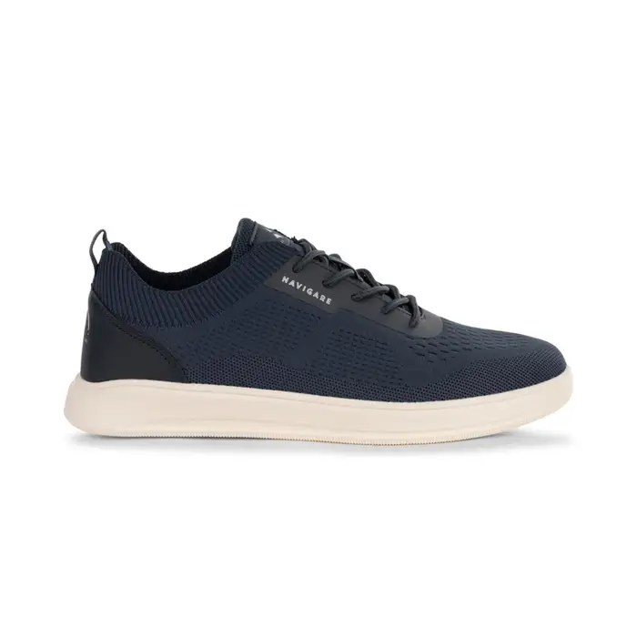 NAVIGARE Sneakers casual blu da uomo in tessuto mesh con suola a contrasto