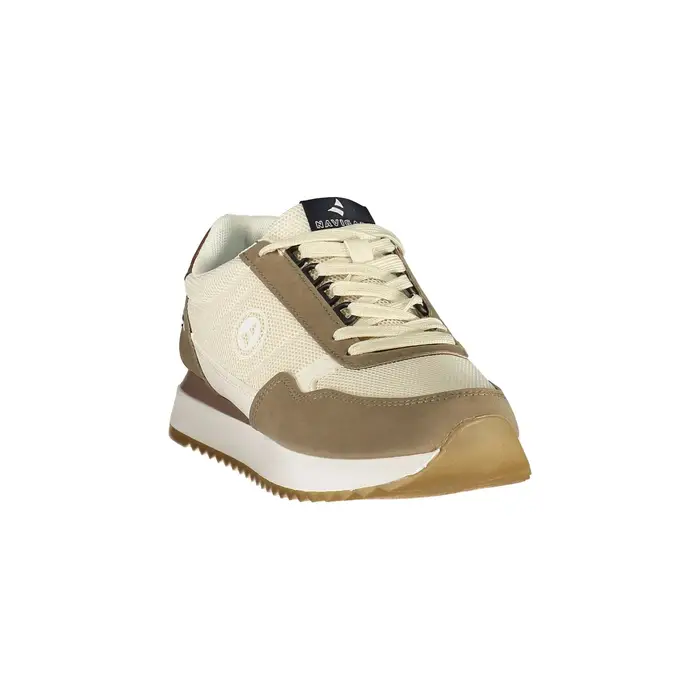 Navigare Sneakers Uomo Beige Stampa Logo