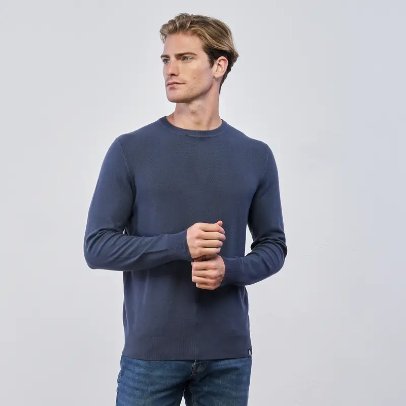 NAVY SAIL Maglioncino azzurro girocollo da uomo