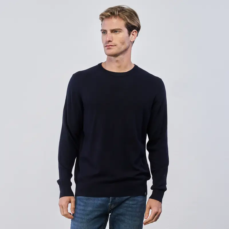 NAVY SAIL Maglioncino blu girocollo da uomo