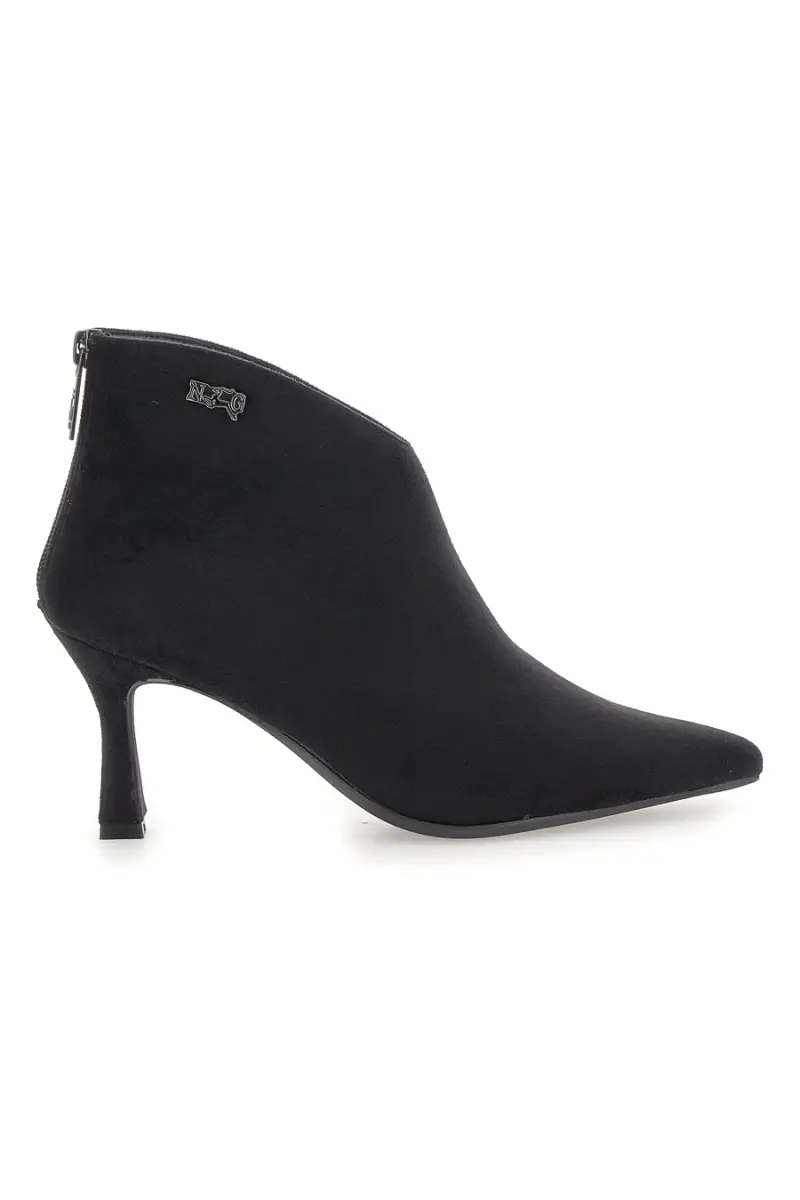 NAZARENO GABRIELLI Tronchetti neri in tessuto con tacco a rocchetto e zip posteriore Nazareno Gabrieli 3707 [NERO]