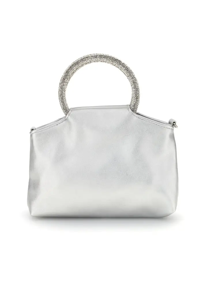 Borsa argento con manico gioiello Nbg SERA/1281 [ARGENTO]