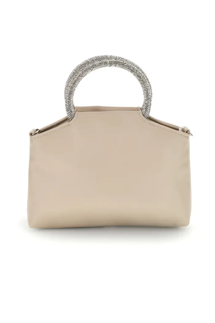 Borsa beige con manico gioiello Nbg SERA/1281 [BEIGE]