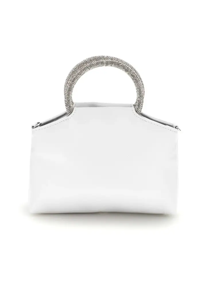 Borsa bianca con manico gioiello Nbg SERA/1281 [BIANCO]