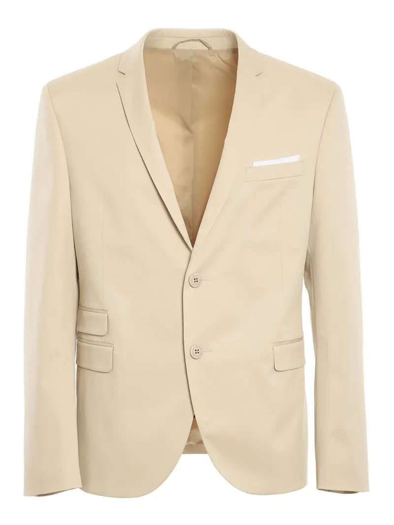 NEIL BARRETT Completo in twill di cotone Beige