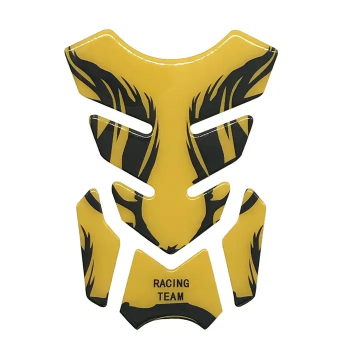 Neoglint Adesivo per copertura protettiva per decalcomania per serbatoio olio combustibile per moto 3D argento rosso oro universale per
