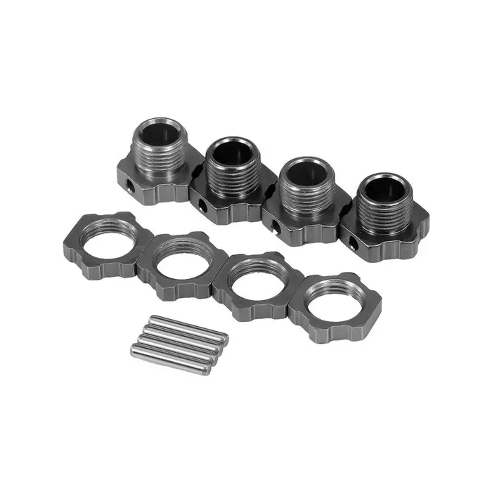 Neoglint Dado adattatore per mozzi esagonali ruota in alluminio M17 17mm con perno per auto 1/8 RC Buggy Truggy Monster Truck HPI Titanium