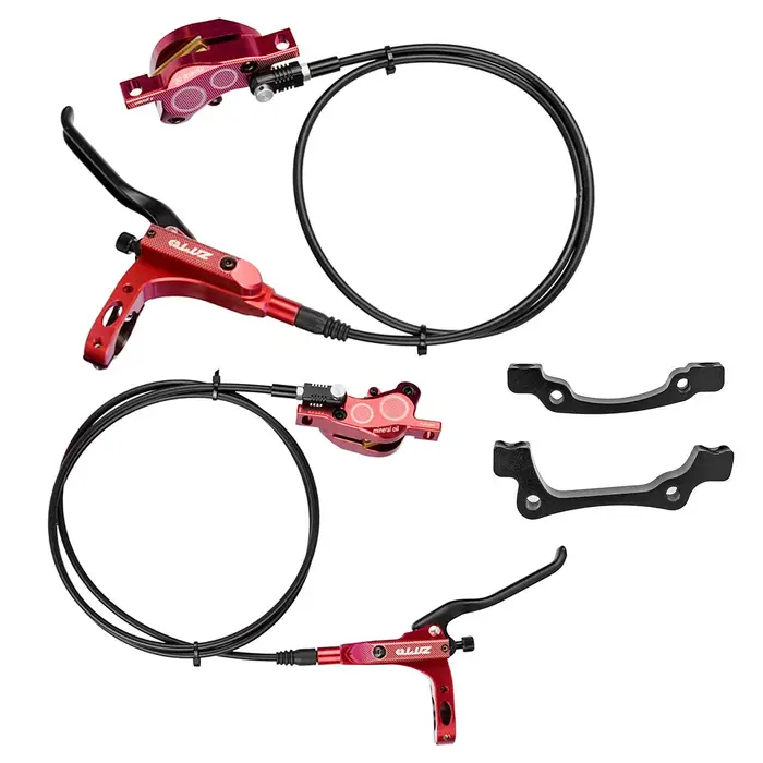 Neoglint Freno a disco idraulico per bici MTB a 4 pistoncini Freni per bicicletta con pinza anteriore e posteriore in alluminio per bici da
