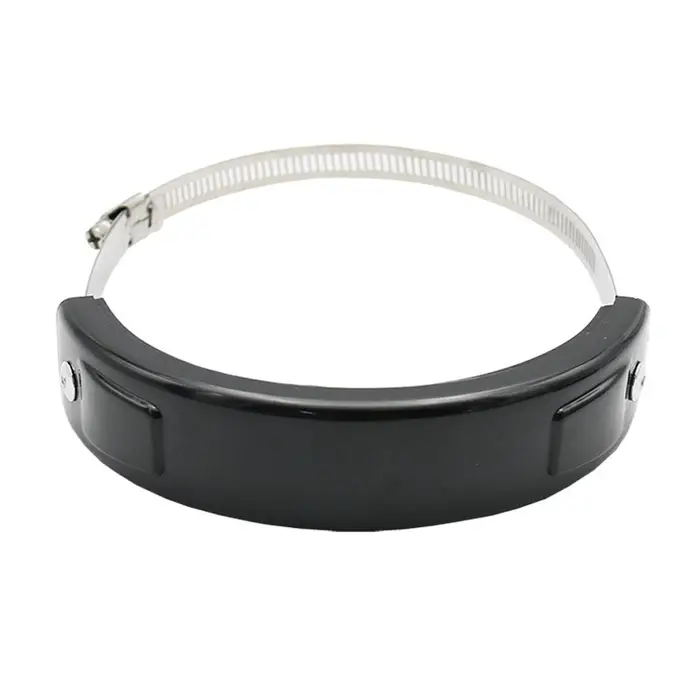 Neoglint La protezione di scarico per moto ovale da 100 mm-160 mm può coprire la protezione di scarico rotonda nero