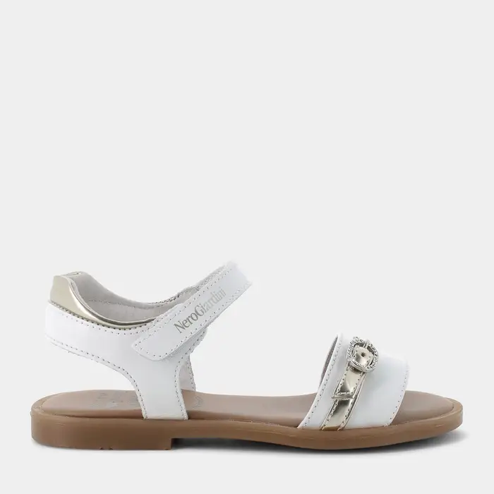 Sandali Nero Giardini da Bambina, bianco