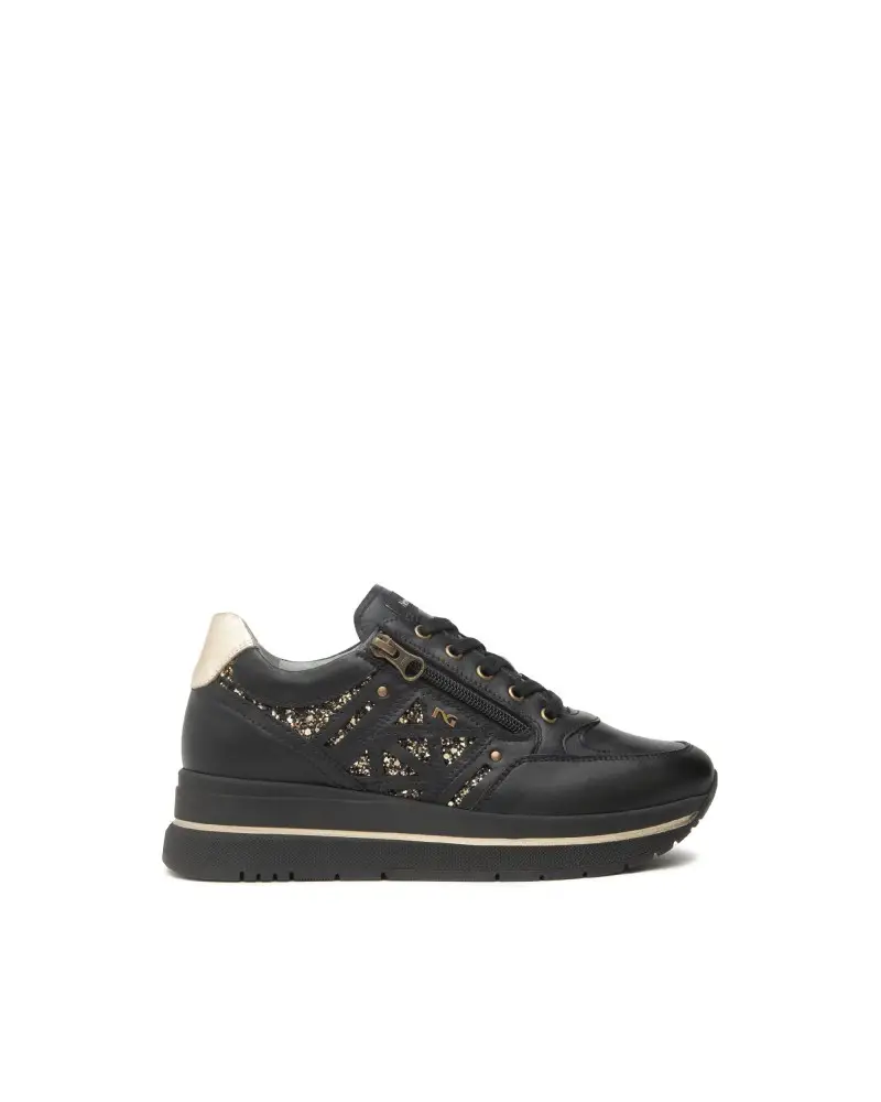 NERO GIARDINI sneakers donna in pelle nero i514100d100