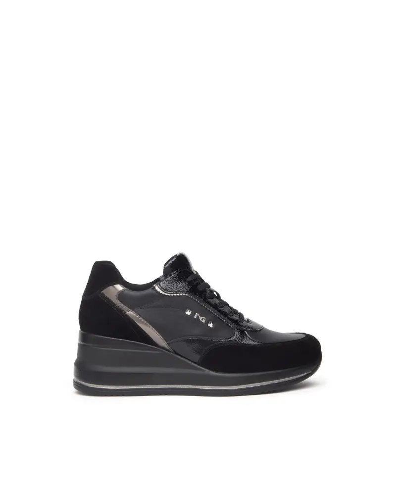 NERO GIARDINI sneakers donna in suede pelle nero i514130d100