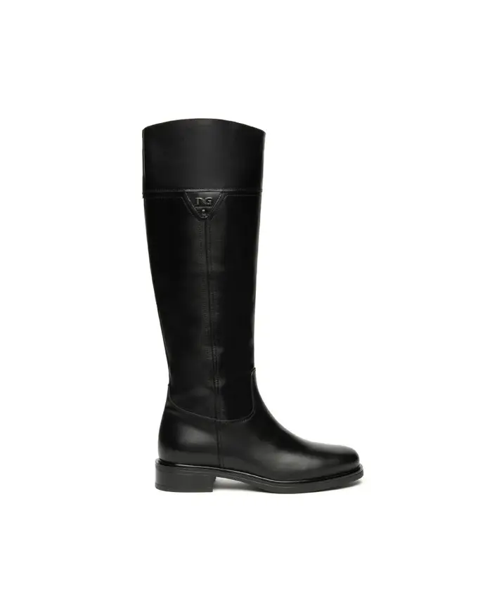 NERO GIARDINI stivali donna in pelle nero i514700d100