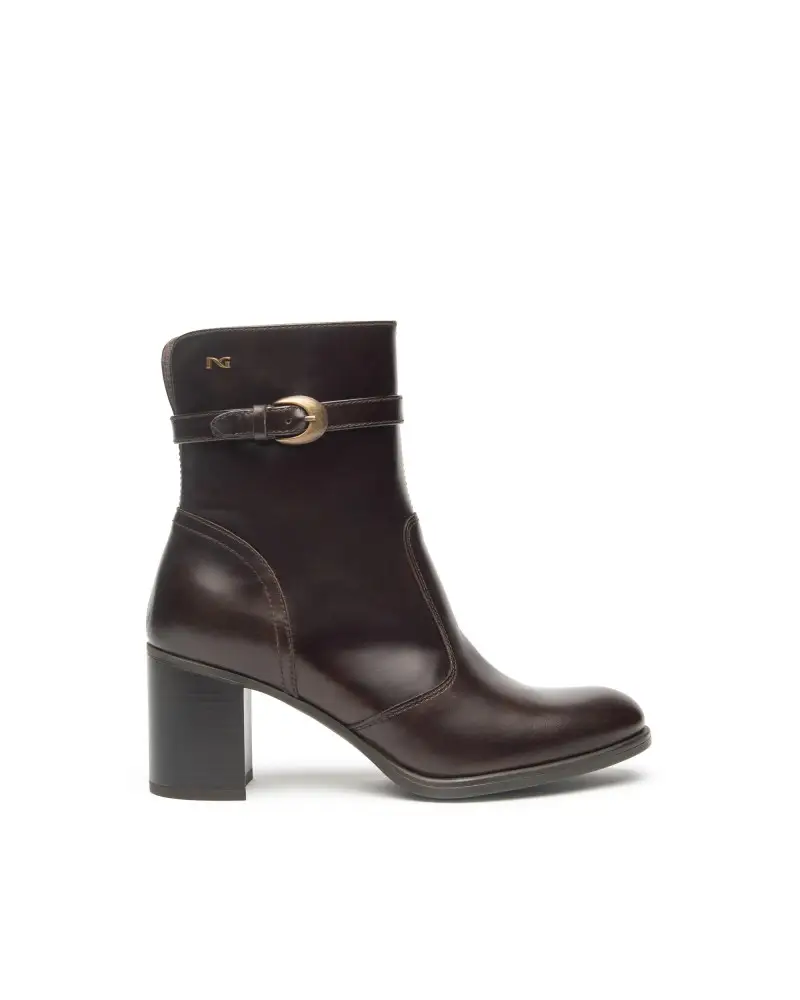 NERO GIARDINI tronchetti donna in pelle t.moro i513851d300 MARRONE