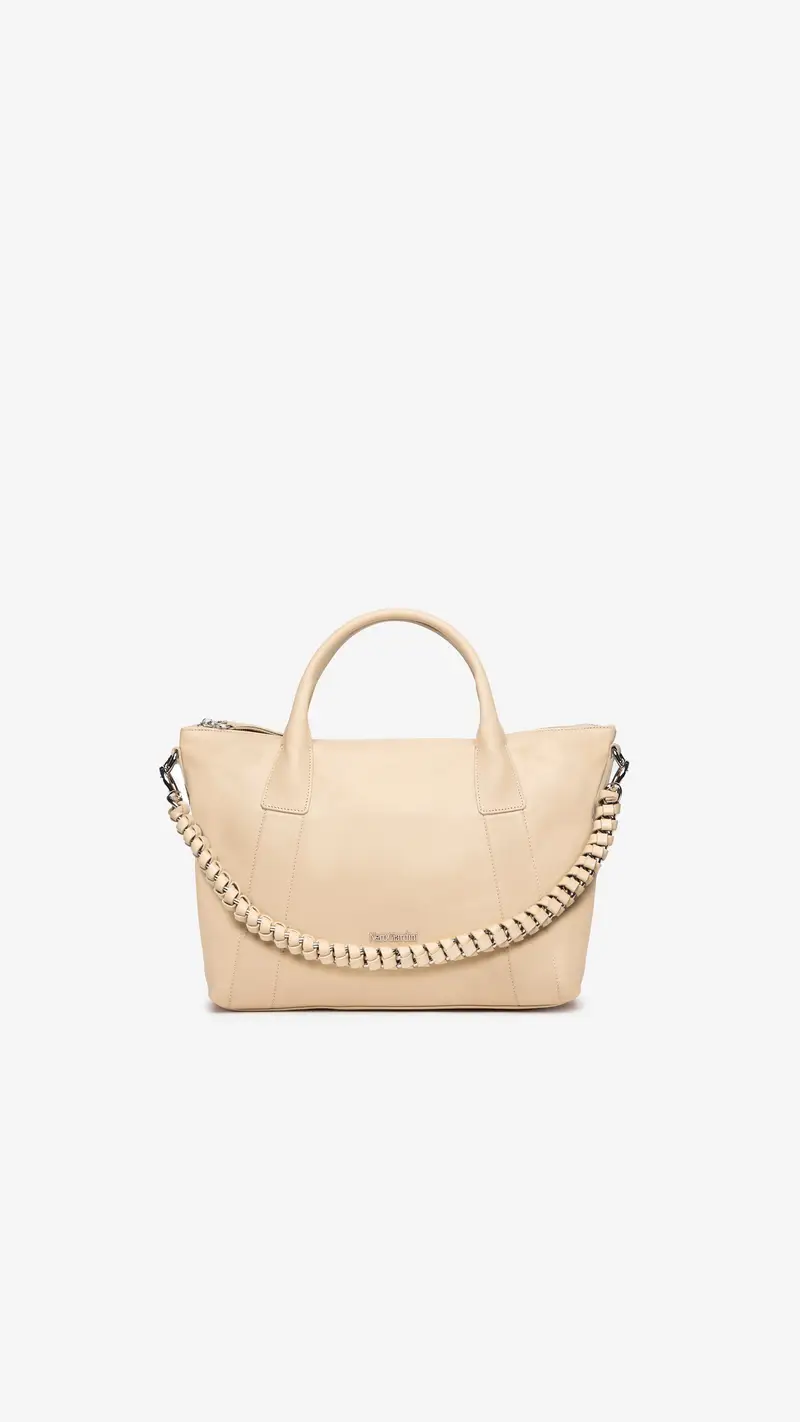 NeroGiardini Borsa Shopping da Donna in Pelle - Bianco