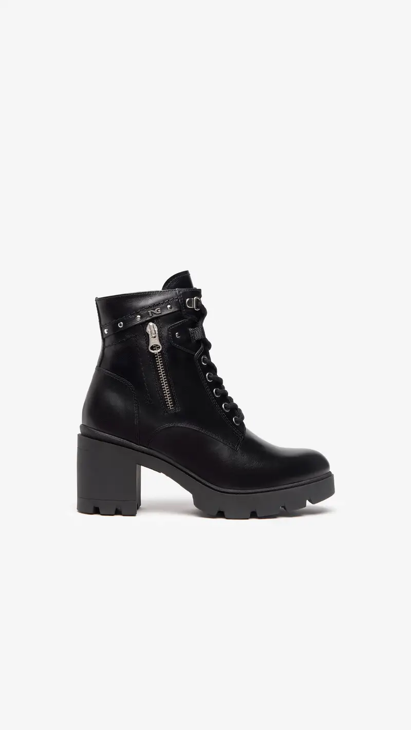 NeroGiardini Outlet Anfibi Donna in Pelle - Nero